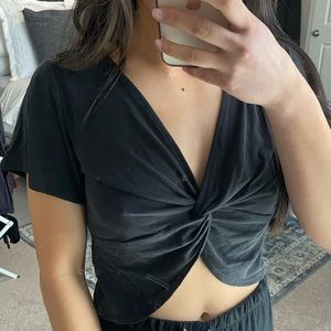 Twist crop shirt